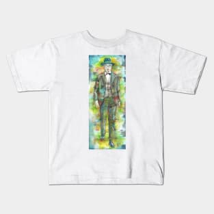 FERNANDO PESSOA - watercolor portrait .2 Kids T-Shirt